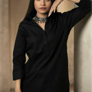 Black Cotton Shalwar Kameez